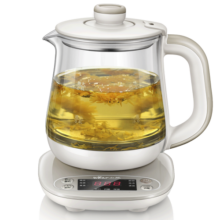 小熊（Bear）养生壶迷你 0.8升小型煮茶壶煮茶器电热水壶加厚玻璃烧水壶 灰色无滤网 YSH-A08U6
