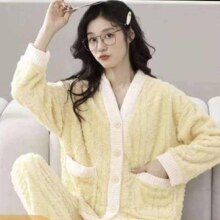 PLUS会员:香蜜闺秀 男女士暖绒睡衣套装