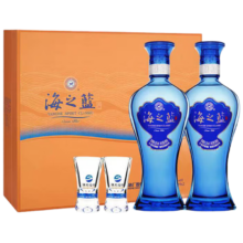 京东百亿补贴：YANGHE 洋河 海之蓝 52度 480ml*2瓶 礼盒装