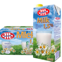波兰进口！MLEKOVITA 妙可 田园系列 低脂纯牛奶 1L*12盒