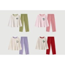 plus会员：有棵树 睡衣女士 新疆棉长袖可外出秋家居服简约居家服