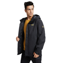 Jack Wolfskin狼爪三合一夹克男 套软壳内胆 秋冬新品防风保暖5012473 B 黑色6000 男装S码175/96A-欧码