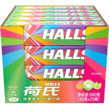 88VIP、需福袋：HALLS 荷氏 薄荷糖 混合口味34g*6条54粒