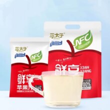 PLUS：三太子 鲜享100%NFC苹果汁100ml*6袋/包*2（共12袋）