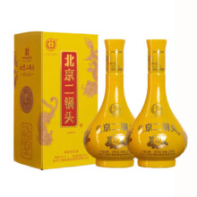 YONGFENG 永丰牌 北京二锅头 l 清香型白酒 500mL*2瓶 龙韵10 双瓶+礼袋