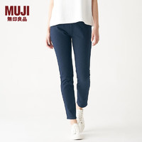 MUJI 無印良品 女式 弹力 收腿裤 裤子 长裤 休闲裤 DGH01C1S 藏青色