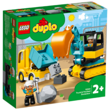 京东百亿补贴、PLUS会员：LEGO 乐高 Duplo得宝系列 10931 翻斗车和挖掘车套装