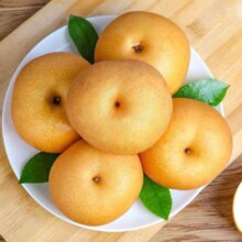 plus会员:甜萌果蔬山东秋月梨 整箱 净重4.5-5斤精选装【单果约200g+】