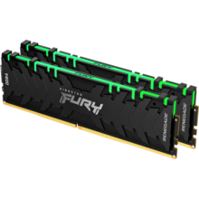 金士顿 (Kingston) FURY 32GB(16G×2)套装 DDR4 3600 台式机内存条 Renegade叛逆者 RGB灯条 骇客神条