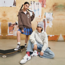20点开始：Converse 匡威 王源同款 男女同款半拉链翻领落肩袖卫衣 10026553 多色可选