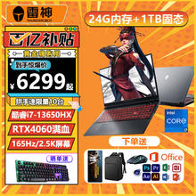限移动端、京东百亿补贴：ThundeRobot 雷神 猎刃15游戏RTX4060满血性能2.5K电竞屏 i7-13650HX/4060/24G+1T