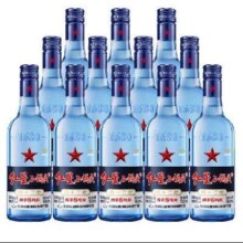 预售：红星 二锅头 蓝8 清香型白酒 43度500ml*12瓶 整箱装