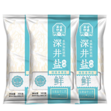 竹海 深井食盐 深井精制 食用盐 家用 无抗结剂调味 300g*3袋 加碘