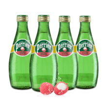 京东百亿补贴、plus会员:Perrier巴黎水（Perrier）法国原装进口气泡矿泉水 荔枝味 330ml*24瓶