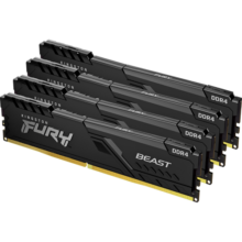金士顿（Kingston）FURY 128GB(32G×4)套装 DDR4 3200 C16 台式机内存条 Beast野兽系列 骇客神条