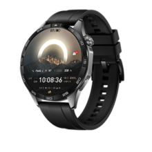 华为（HUAWEI）【咨询享优惠】华为手表watch gt4运动智能两周续航蓝牙通话防水男女电话血氧监测AX智能5pro 46MM曜石黑(黑色氟橡胶表带)
