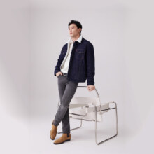 20点、PLUS会员：Levi's 李维斯 情侣装 仿羊羔绒 牛仔棉服外套 深牛仔色
