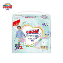 大王 GOO.N 花信风拉拉裤轻薄透气小短裤式婴儿尿裤成长裤学步裤尿片 拉拉小短裤 xxxl20+2片(18-35kg)