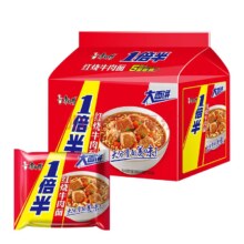 康师傅一倍半红烧牛肉面袋装5包