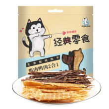 多格博斯 宠物狗零食 精品无添加烘焙鸡鸭胸肉干混合袋装200g