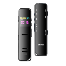 新科（Shinco）录音笔32G大容量专业录音器A02 高清降噪超长录音 商务办公会议培训学习录音设备 黑色