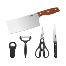 京东京造 菜刀家用切片刀具 切肉刀水果刀剪刀瓜刨开瓶器 【5件套】