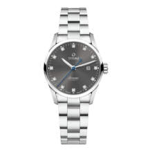 梅花（Titoni）瑞士手表 空中霸王系列 自动机械钢带女士腕表 29mm23743-S-667