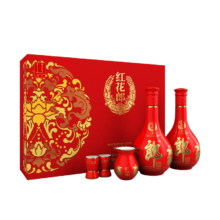 京东百亿补贴：郎酒 红花郎10 53度 酱香型白酒 500ml*2瓶 礼盒装