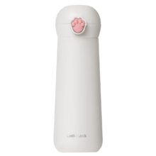 乐扣乐扣（LOCK&LOCK）少女可爱猫猫萌系弹跳带茶漏保冷保温杯 LHC3293WHT-400ML