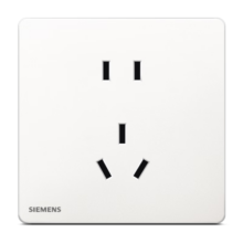 西门子（SIEMENS）插座面板套装 正五孔10只量贩装 纤薄无框 哑光亲肤 驭彩奶油白