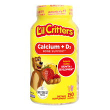 小熊糖丽贵小熊糖lilcritters美国进口儿童维生素D3+磷钙软糖150粒