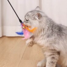 羽毛铃铛逗猫棒 1支