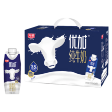 光明优加纯牛奶 3.8g原生乳蛋白250ml*10盒营养早餐学生奶年货节送礼 礼盒装