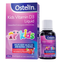 ostelin婴幼儿童补钙宝宝液体维生素d3滴剂20ml草莓味  6个月-12岁