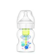 布朗博士玻璃奶瓶新生儿奶瓶0-3月防胀气初生婴儿宽口奶瓶150ml快乐小兔