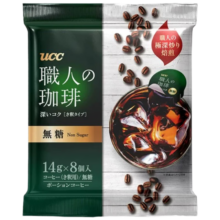 临期品：UCC 悠诗诗 职人无糖咖啡浓缩液 112g(14gX8个) *3件