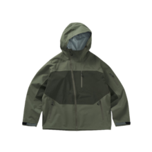 714street【折扣品】【防水】山系户外夹克男2024秋新款徒步登山外套冲锋衣 灰绿拼军绿 L