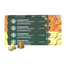 星巴克（Starbucks）Nespresso浓遇胶囊咖啡*4条装 香草+焦糖混合口味40颗