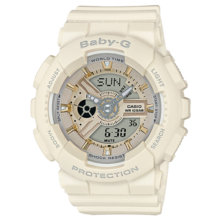 卡西欧（CASIO）手表女BABY-G纯色防水防震运动学生电子表送女友BA-110XGA-7A2