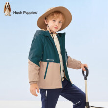 plus会员：Hush Puppies 暇步士 男女童秋冬季新款加厚保暖风衣 多色可选