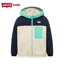 Levi's 李维斯 童装夹克仿羊羔绒保暖潮 豆腐白 130/64(7)