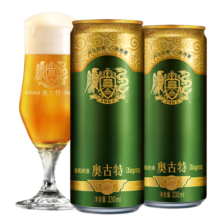 奥古特（Augerta）青岛啤酒奥古特啤酒 泡沫丰富麦香浓郁 330mL 24罐 整箱装