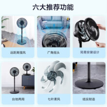 美的（Midea）电风扇落地电扇台式桌面台扇办公室宿舍低音空气循环扇电扇落地扇七叶 台地两用 【台地两用】黑色SAF30AB