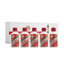 闭眼买、再降价：茅台（MOUTAI）飞天 白色条盒装 酱香型白酒 53度 50ml*5瓶