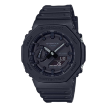 卡西欧（CASIO）G-SHOCK街头军事系列八角形农家橡树炭纤维防水运动手表七夕礼物 京仓速发哑光磨砂黑GA-2100-1A1