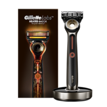 吉列（Gillette）剃须刀刮胡刀手动LABS热感1刀架6刀头+充电底座