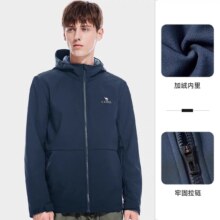 骆驼 男女防泼水加绒软壳衣