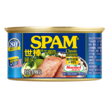 世棒（SPAM）午餐肉火腿罐头烧烤火锅食材方便菜早餐方便食材手抓饼搭档 清淡口味198g