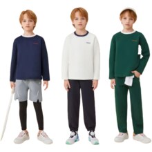 英氏（YEEHOO）男童卫衣儿童衣服秋季抗菌速干运动男孩上衣