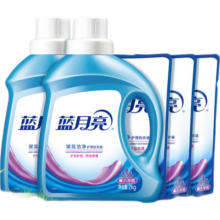 需PLUS会员：蓝月亮 深层洁净洗衣液套装  2kg瓶装*2+1kg补充装*3